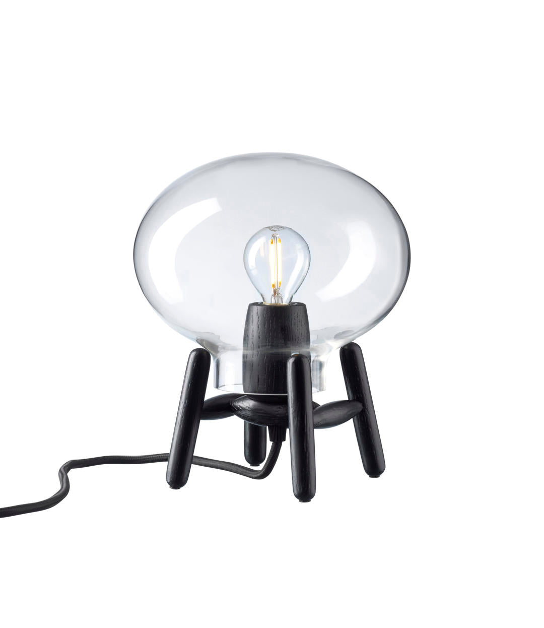 U6 Hiti Mini - Bordlampe - Sort - Klart glas