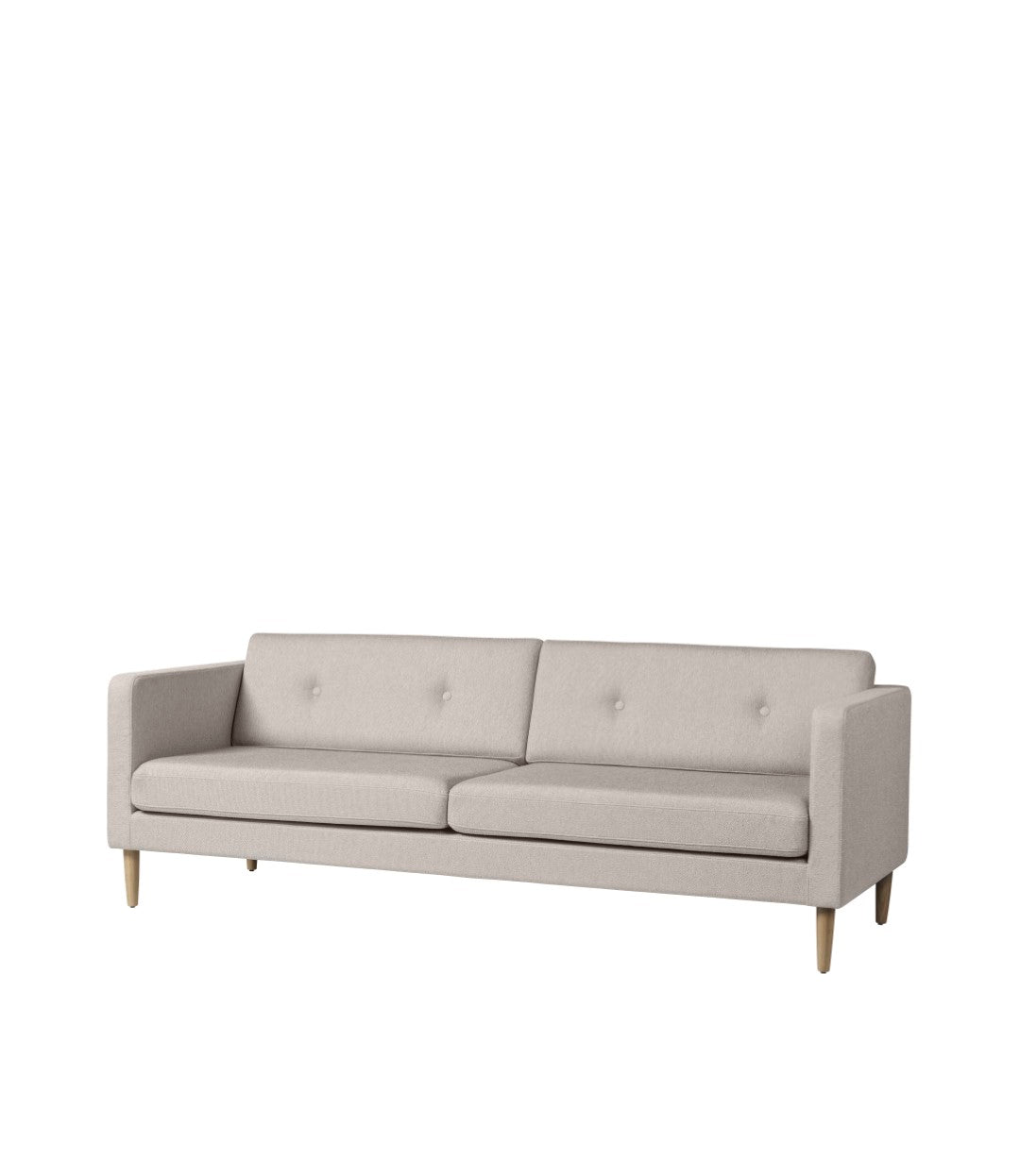 L42 Firhøj - 3-Sitzer-Sofa - Eiche - Beige Grey