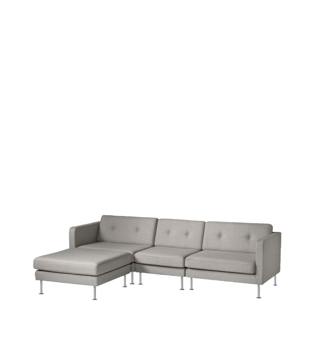 L42 Firhøj - Rechtes Modul 90 - Stahl - Grey Beige