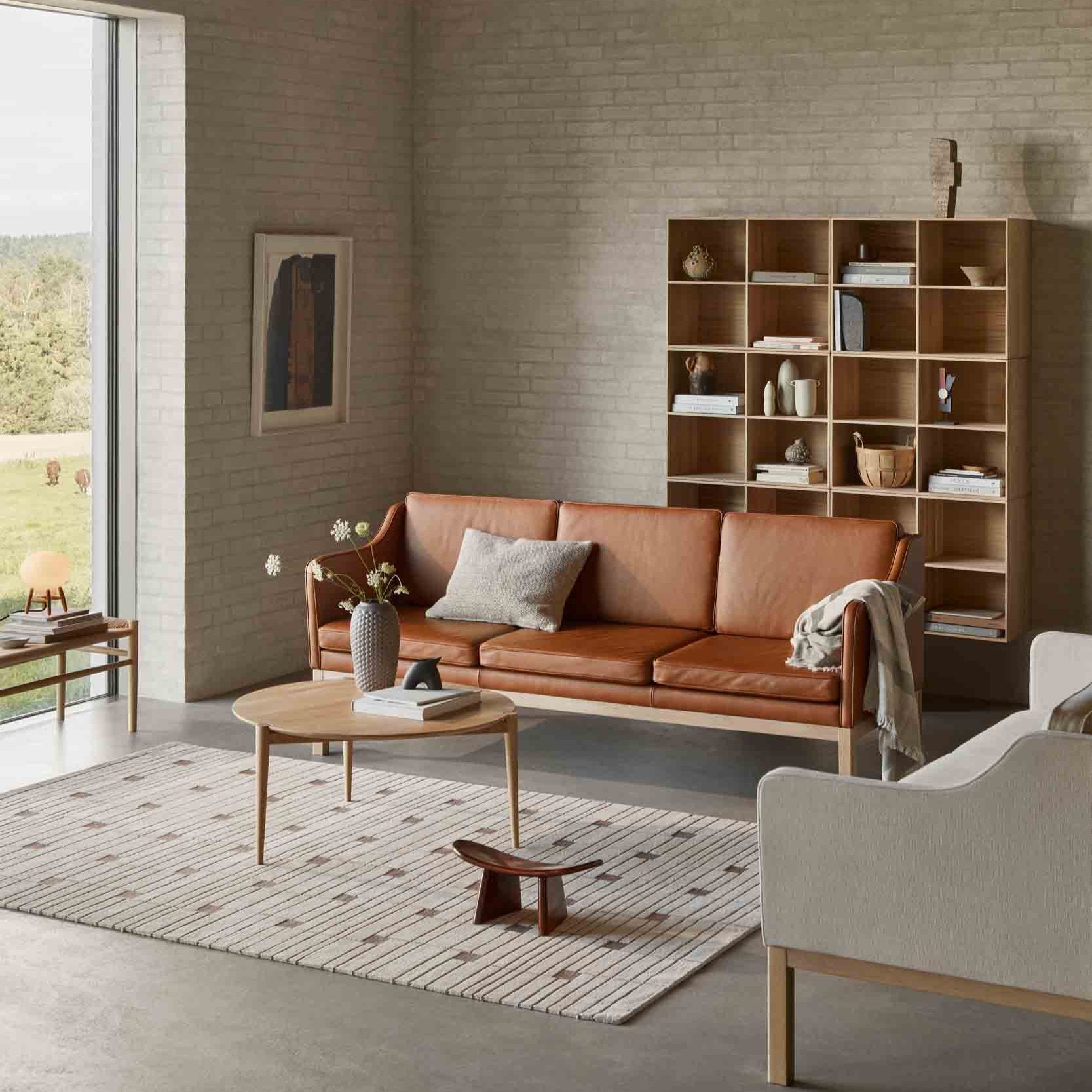 L43 MK46 Mogens Koch - 3-Sitzer Sofa - Cognac