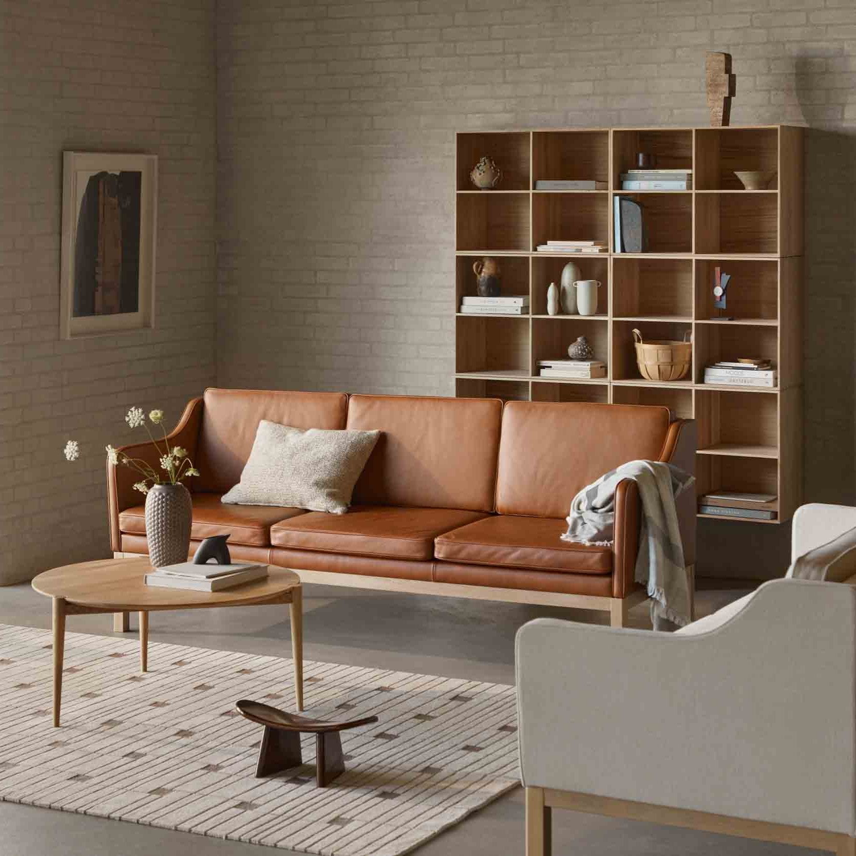 L43 MK46 Mogens Koch - 3-Sitzer Sofa - Cognac